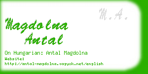 magdolna antal business card